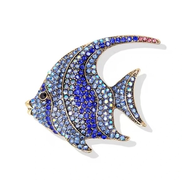 Betsey Johnson Nemo Blue Fish Brooch - Picture 2 of 6